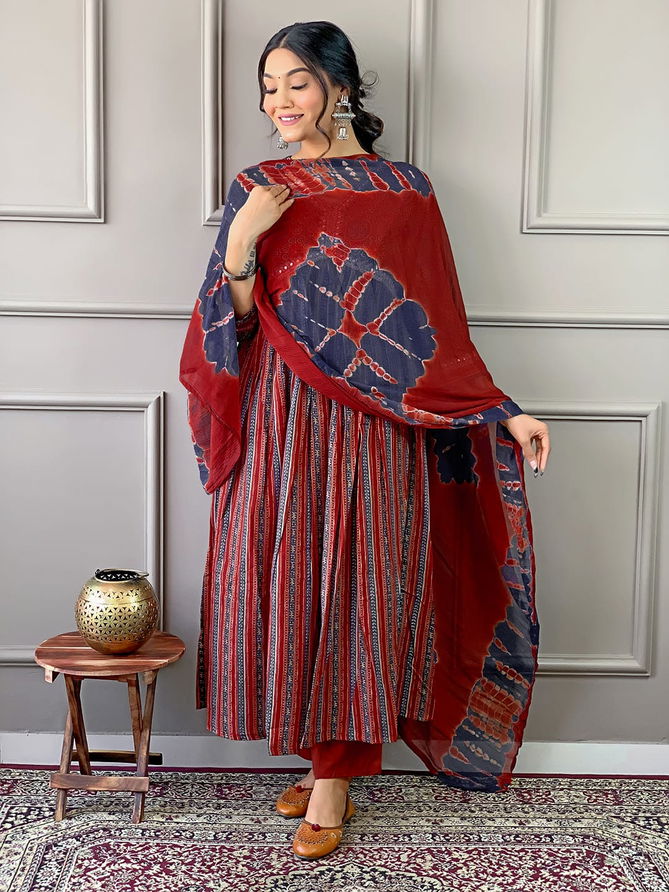 kalaai Designer Alia Cut Cotton Printed Kurti With Bottom Dupatta Wholesalers In Delhi